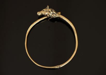 FANTAISIE - Rigid opening BRACELET in gilt...