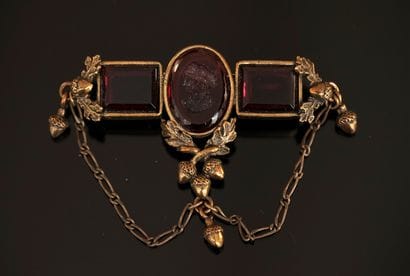 EXTASIA - Gilded metal BARRETTE BRUSH in...