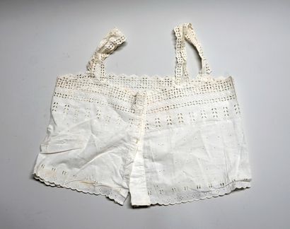SET of 2 antique cotton and crochet dresses...