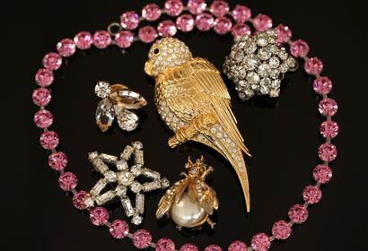 FANTAISIE - Gilded or silvered metal, rhinestone...