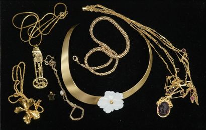 FANTAISIE - SET in gold-plated metal including...