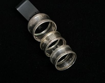 ENSEMBLE en argent, poinçon Minerve, de 3...