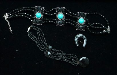 FANTAISIE - SET in silver-plated metal and...