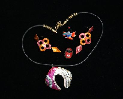 FANTAISIE - Polychrome enameled copper and...