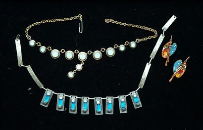 VINTAGE FANTAISIE '70 - SET in gilded or...