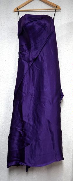 RUBIN SINGER - Purple silk cocktail BUSTIER...