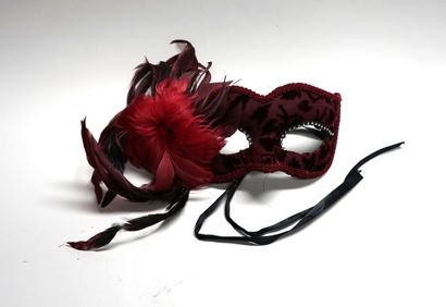 Venetian carnival MASK in burgundy tones...