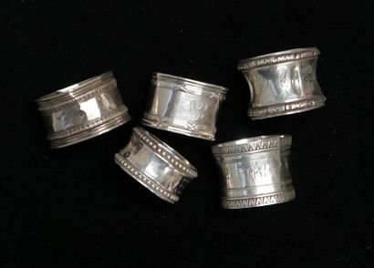 ENSEMBLE en argent, poinçon Minerve, de 5...