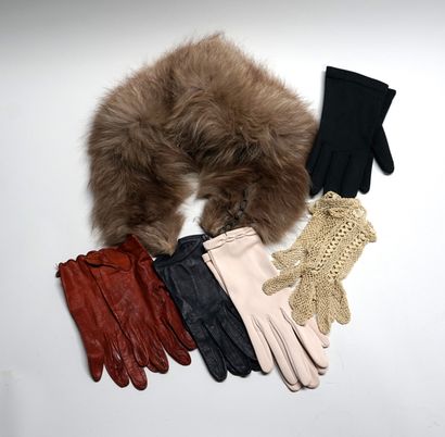 SET including 5 pairs of vintage gloves presumed...