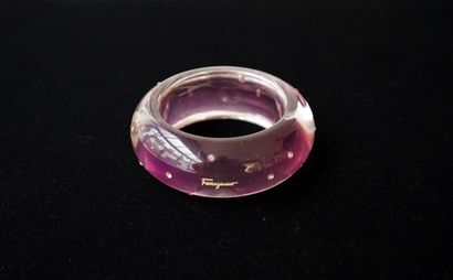 FERRAGAMO - Important curved band BRACELET...