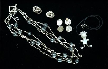 Silver-plated metal SET including 1 pair...