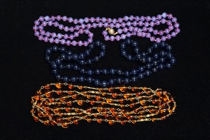 FANTAISIE - SET including 3 long necklaces...