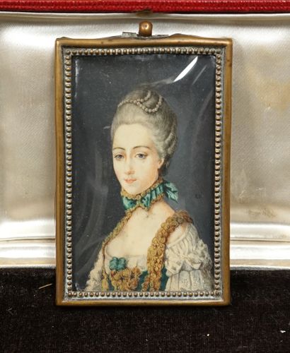 MINIATURE rectangulaire présentant un portrait...