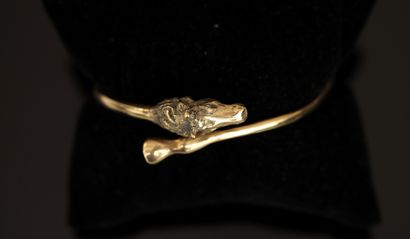 FANTAISIE - Rigid opening BRACELET in gilt...