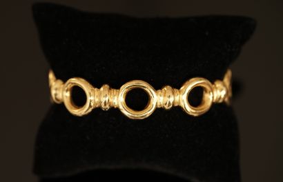 RIGID open gold-plated BRACELET. Replica...
