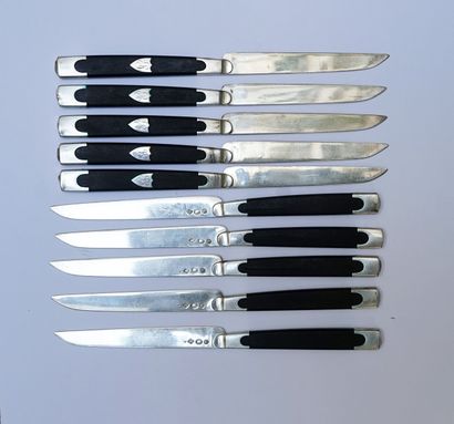 ENSEMBLE de 10 COUTEAUX à fruits avec lames,...
