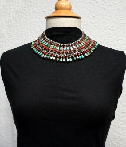 COLLERETTE NECKLACE in silver min 800/°°...