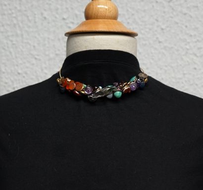 NECKLACE with a multitude of hardstone, imitation...