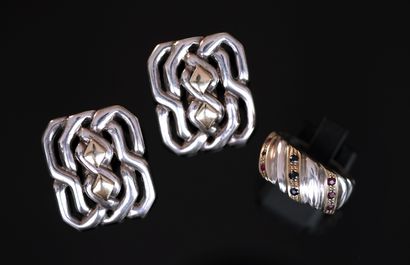 SET in 925/°° silver including 1 PAIR OF...