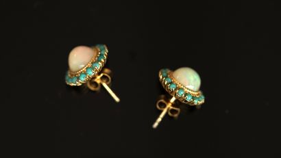 PAIR OF 925/°° gold-plated silver earrings...