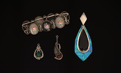 FANTAISIE - Silver-plated metal SET including...