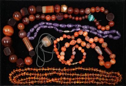 SET including 3 SAUTOIRS, 6 NECKLACES, 1...