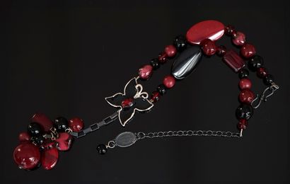 PHILIPPE FERRANDIS - NECKLACE in silver-plated...