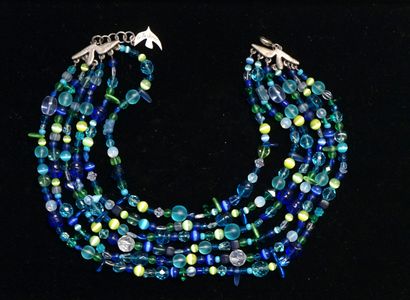 CECILE JEANNE - NECKLACE with 6 strands of...