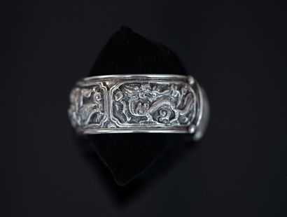 SET in silver min 800/°°, Asian work, including...