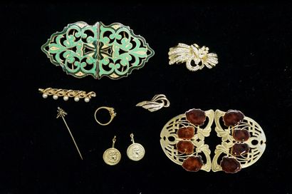 FANTAISIE - Gilded metal, enamel, rhinestone...