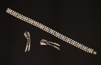 FANTAISIE - BRACELET and PAIR OF CLIPS in...