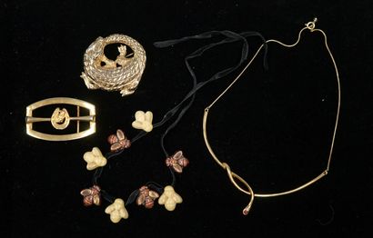 FANTAISIE - Gilded metal animal-themed SET...