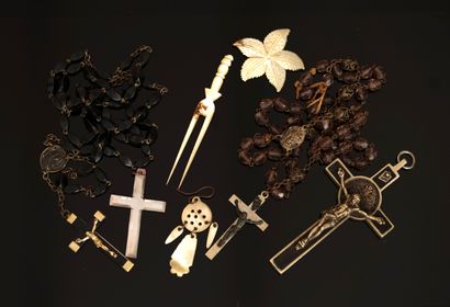 RELIGIOSA - SET in silver-plated metal and...