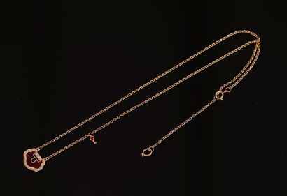 FANTAISIE - Gold-plated NECKLACE centered...