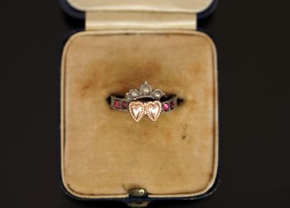Silver and silver-gilt FAITH RING, boar hallmark,...
