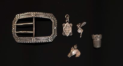 SET in silver min 800/°° comprising 1 MINIATURE,...