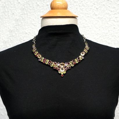 FANTAISIE - Silver-plated metal NECKLACE...