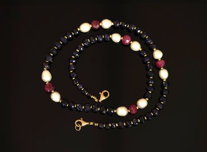 FANTAISIE - NECKLACE composed of faceted...