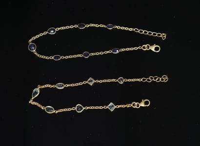GOLDEN SILVER 925/°° SET comprising 2 BRACELETS...