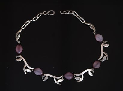 DELPHINE NARDIN - NECKLACE in silver-plated...