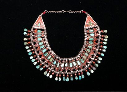 COLLERETTE NECKLACE in silver min 800/°°...