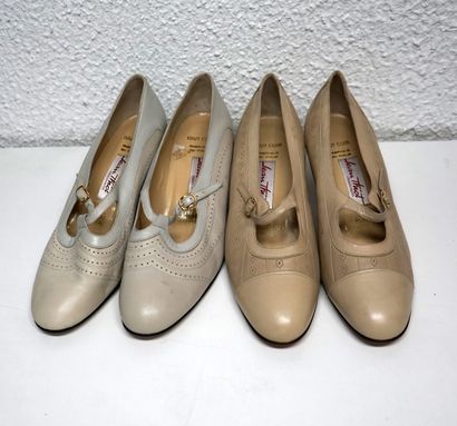 VINTAGE - JEAN THIOT - 2 PAIRS OF BALLERINES...