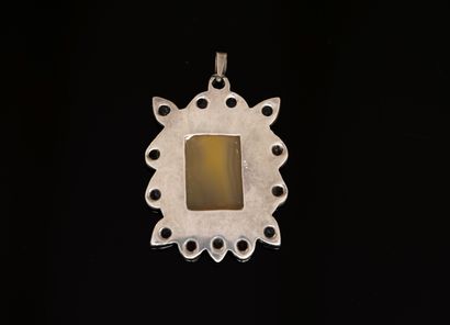 PENDANT in silver min 800/°° (swan hallmark)...