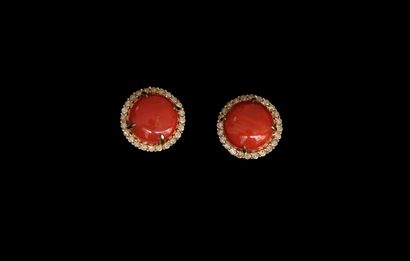 PAIR OF 925/°° gold-plated silver and 9K...