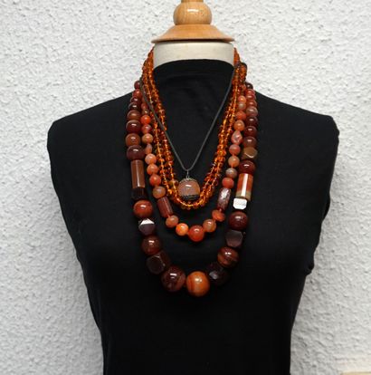 SET including 3 SAUTOIRS, 6 NECKLACES, 1...