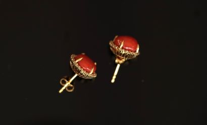 PAIR OF 925/°° gold-plated silver and 9K...