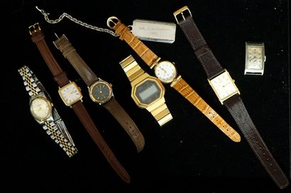 SET including 6 BRACELET WATCHES in steel...