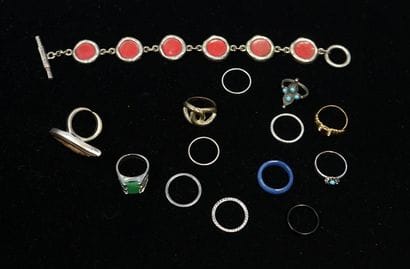 FANTAISIE - SET in gilded or silvered metal,...