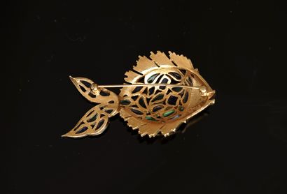TRIFARI (à la couronne) - Gilded metal 