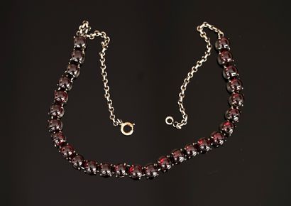 NECKLACE in silver min 800/°° with round...